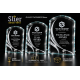 Glazen golf award "type Adelle" Slier Sportprizen Rotterdam Business-award-model-Adelle Laser graveren-glas-slier-sportprijzen Rotterdam
