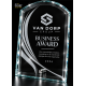 Glazen golf award "type Adelle" Slier Sportprizen Rotterdam Business-award-model-Adelle Laser graveren-glas-slier-sportprijzen Rotterdam