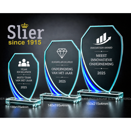 Business award model Bridget jade glass Slier sports awards