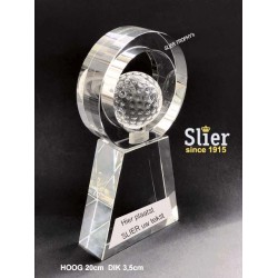 Hole in One Golf Crystal Award 