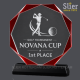 Karina glas golftrofee Glas golf trophy type "Karina"laser engraving Slier Sportprijzen Rotterdam