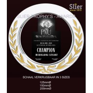 Odysee schaal zilverkleur met gouden krans