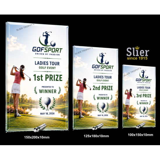Golf Trofee type Andrews Golf Ladies-Slier sportprijzen Rotterdam